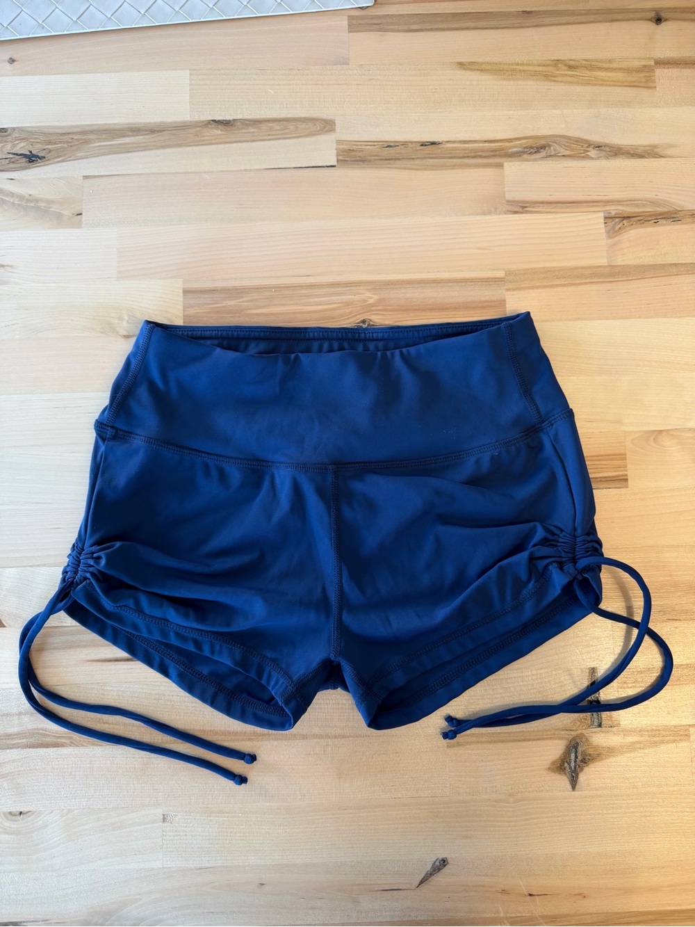 Navy Scrunch Shorts